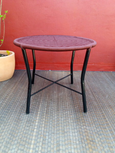 Table Basse tressée, modéle KANGANIN CHOCOLAT