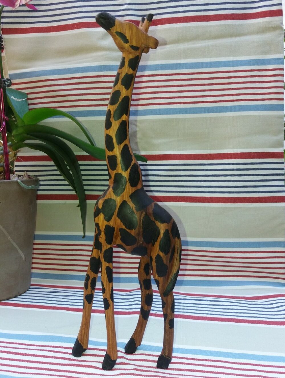 Statuette Girafe en bois, 32 cm