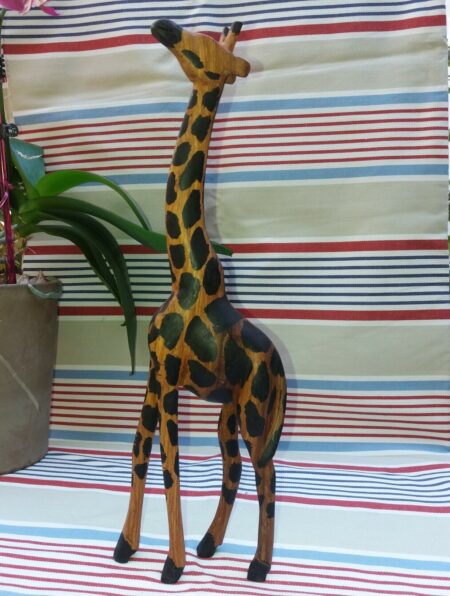 Statuette Girafe en bois, 32 cm