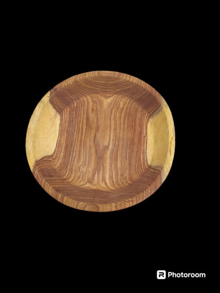 assiette en bois - 23,5cm - modèle 1