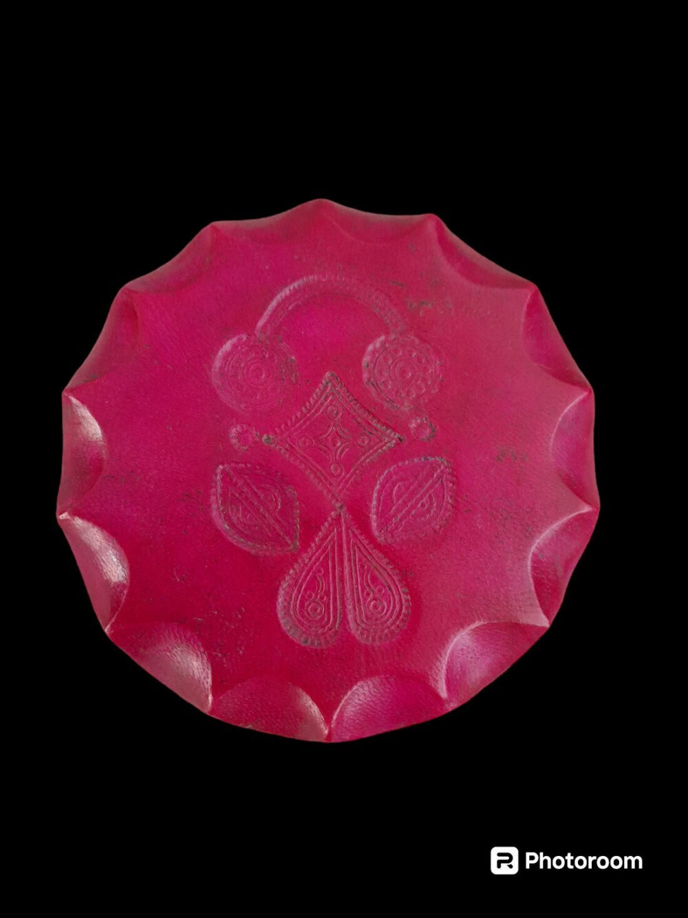 Boite à bijoux en cuir teinté rose, série DOGO – Image 2