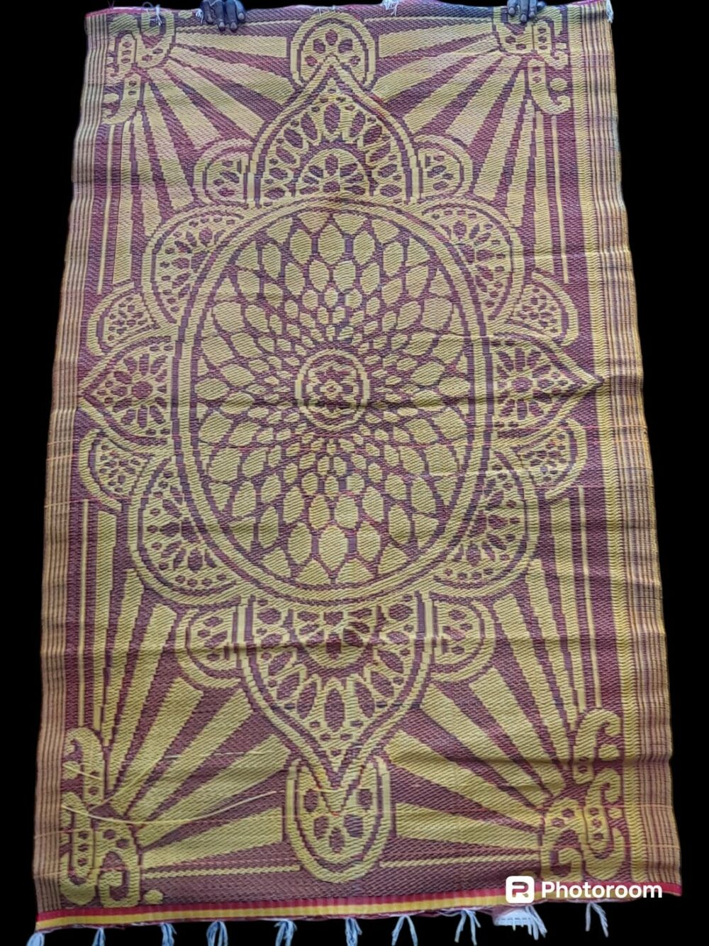 natte - tapis d'extérieur, motif jaune et orange, 220cmx120cm – Image 2