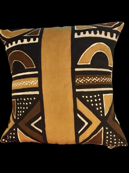 Coussin en bogolan 45x45, modèle Bintou