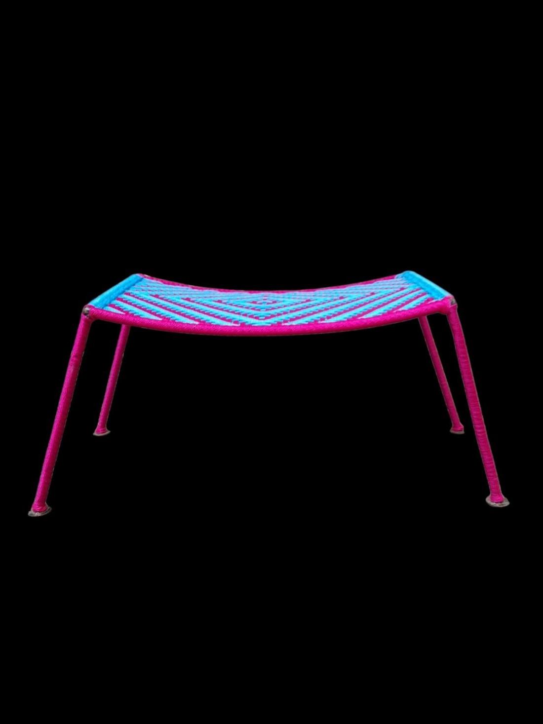 Repose-pied, modèle Palabre Rose et Bleu Turquoise