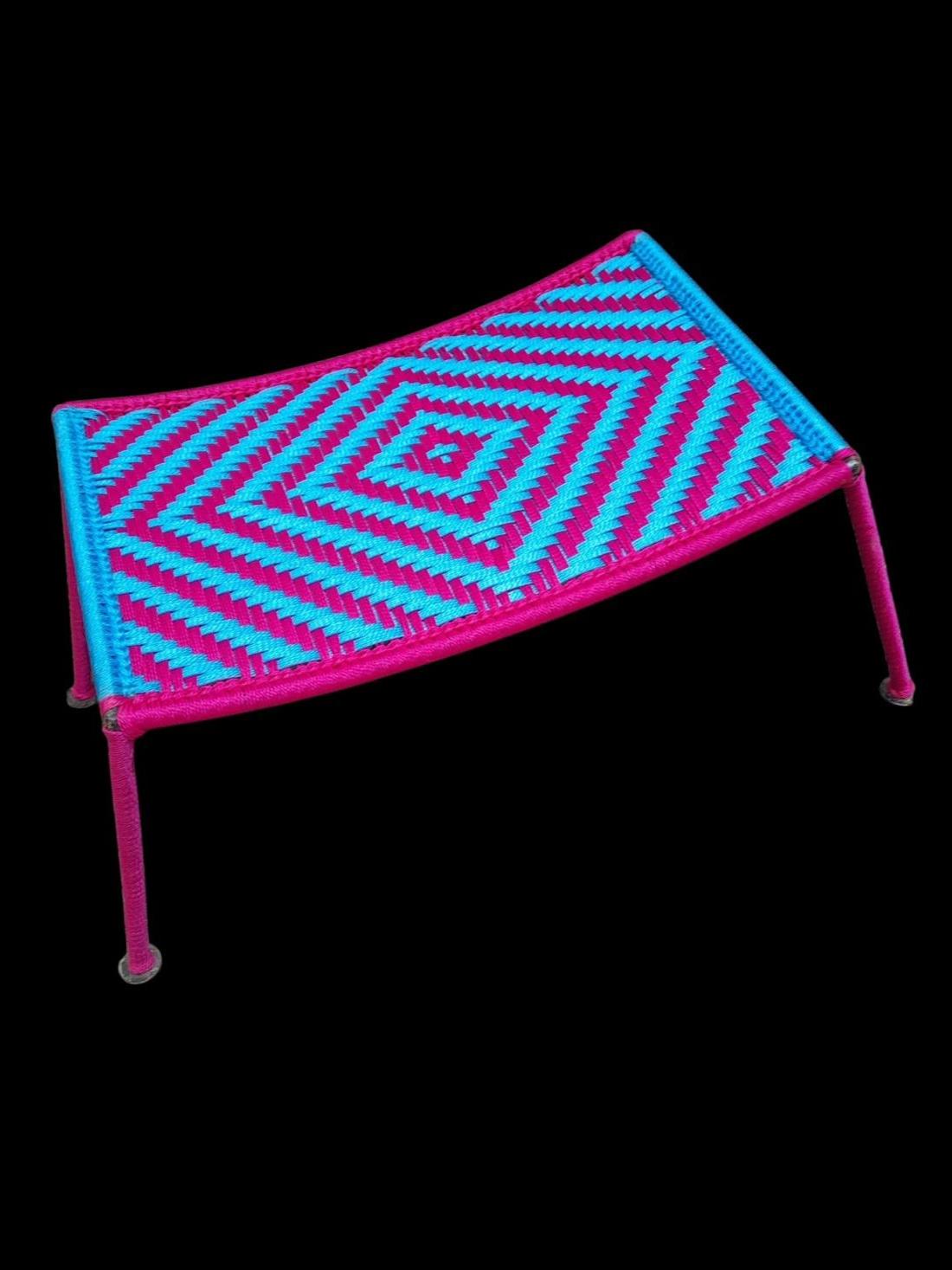 Repose-pied, modèle Palabre Rose et Bleu Turquoise – Image 2