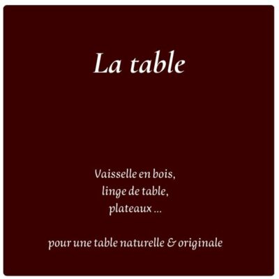 La table : vaisselle en bois et linge de table en bogolan du Mali
